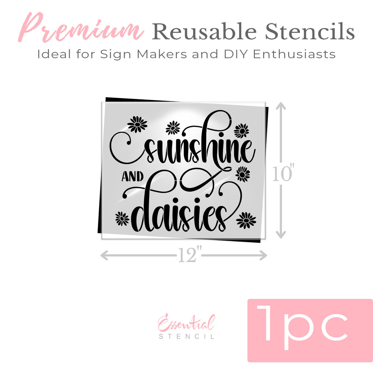 Sunshine and Daisies Stencil-Spring-Essential Stencil