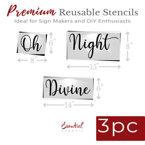 Oh Night Divine Stencil Set (3 pack)-Christmas-Essential Stencil