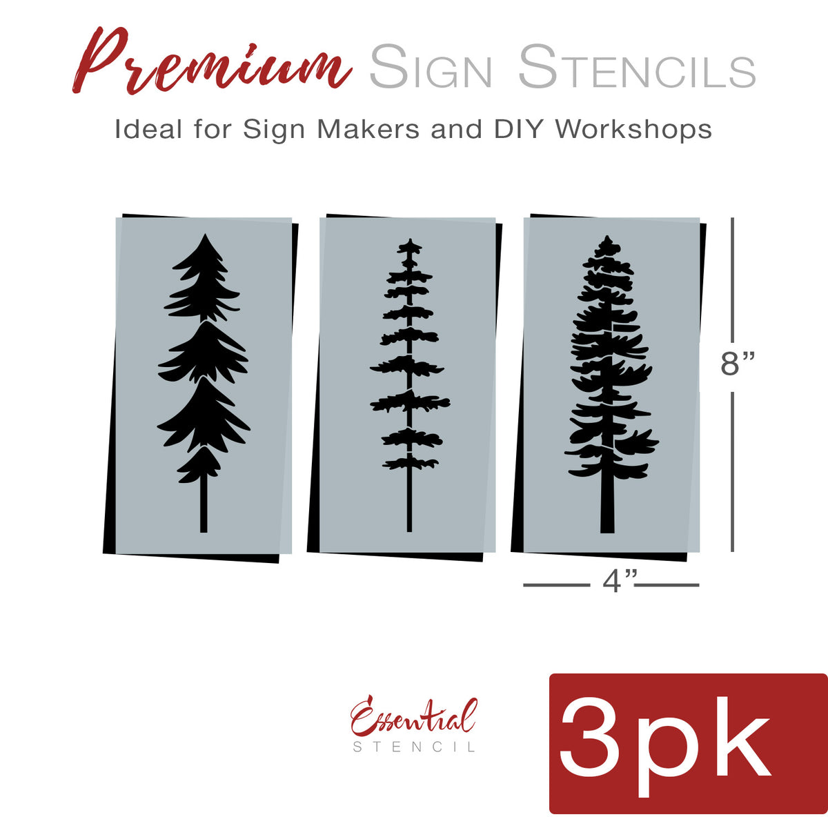 Pine Trees Stencil Set-Christmas-Essential Stencil