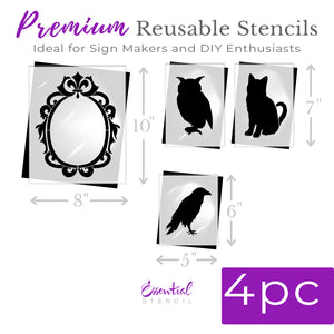 Halloween Vintage Frame 4pc (Free Gifts $90+)-Halloween-Essential Stencil