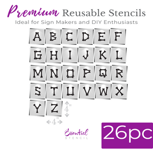 Halloween Bone Alphabet Stencil Set