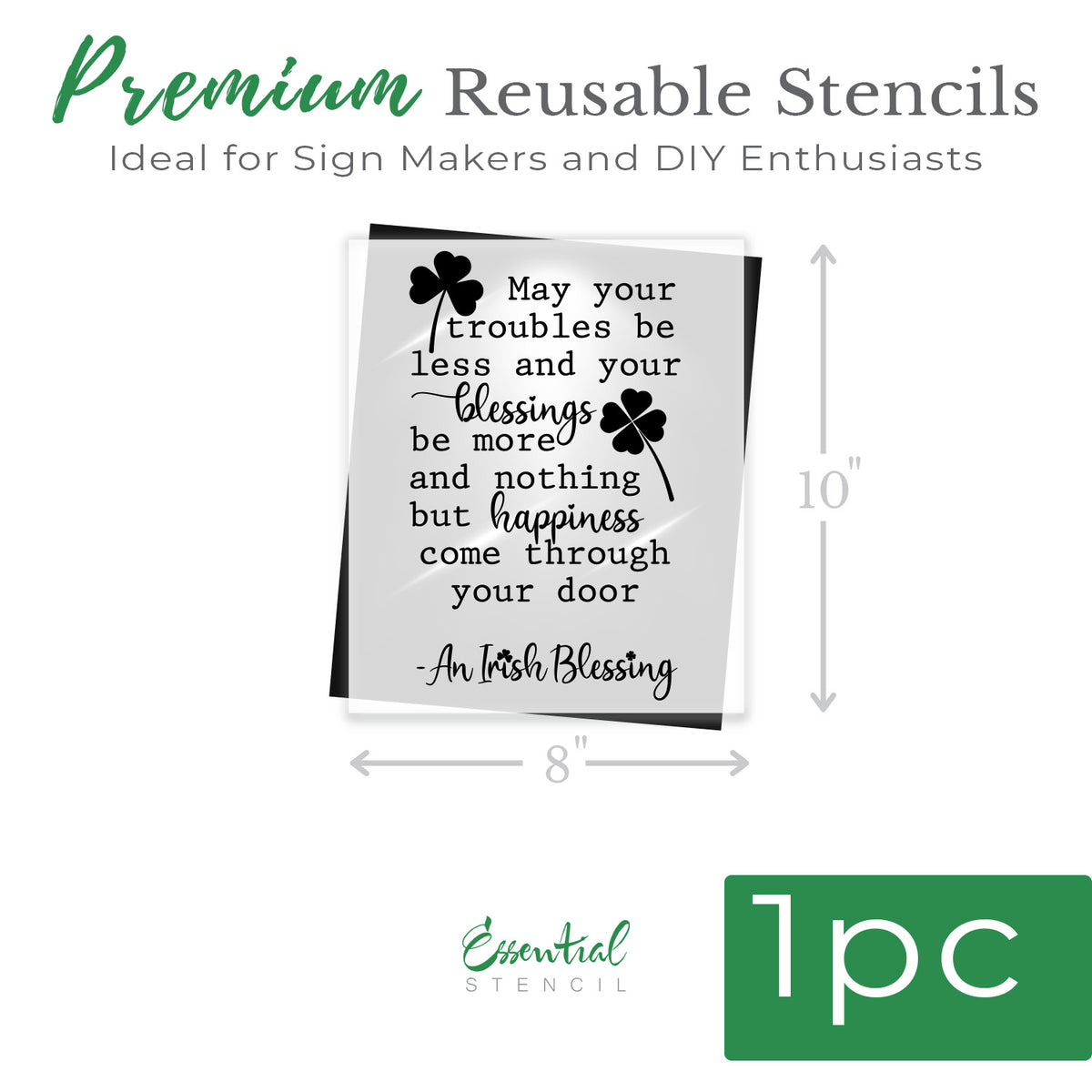 Irish Blessing & Happiness Stencil-St. Patricks Day-Essential Stencil