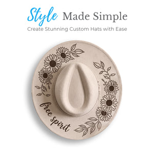 Free Spirit Sunflower-Hat Stencil-Essential Stencil