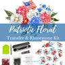 Patriotic Florals Transfer & Rhinestone Kit