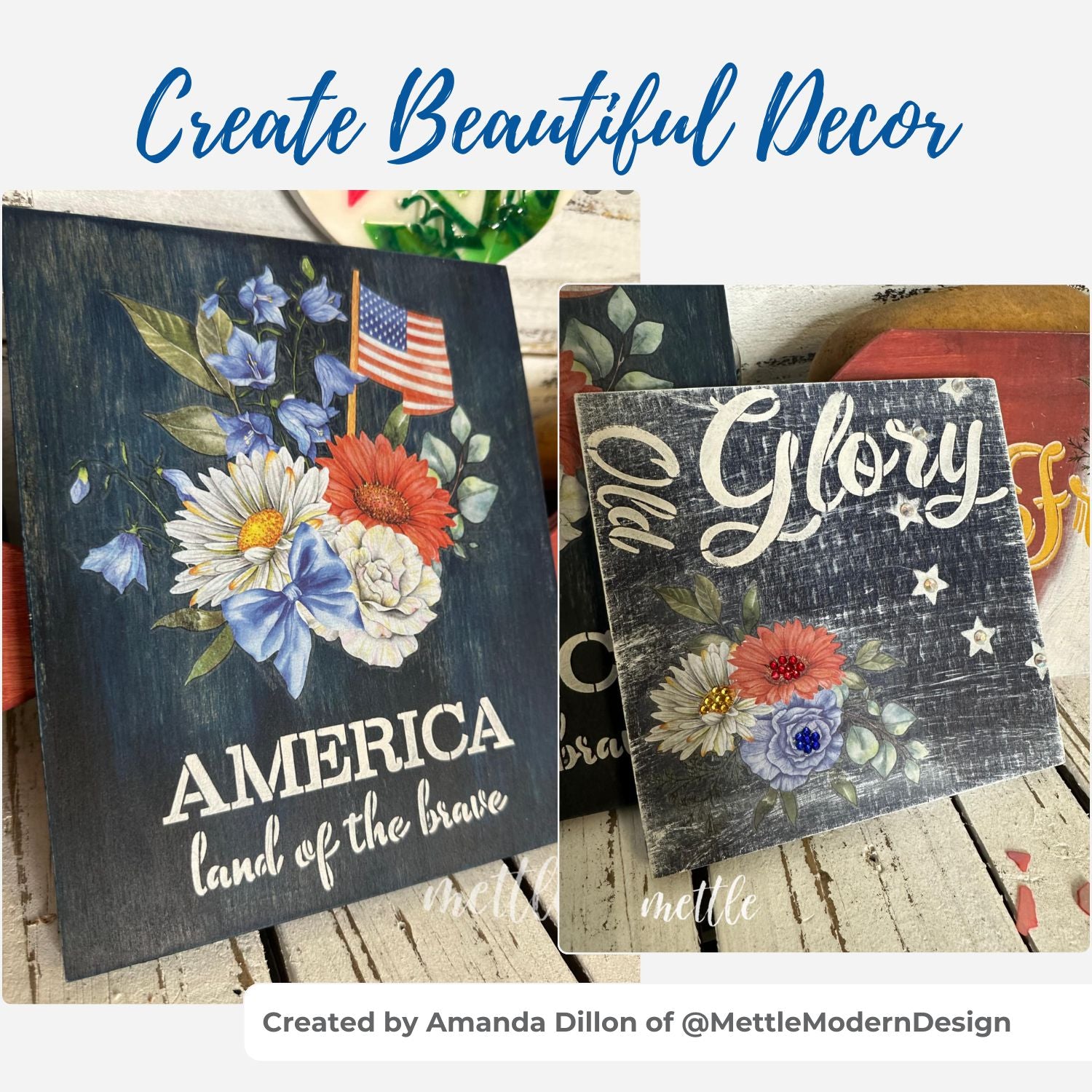 Homestead Americana Rub-On Transfer Bundle-Bundle-Essential Stencil