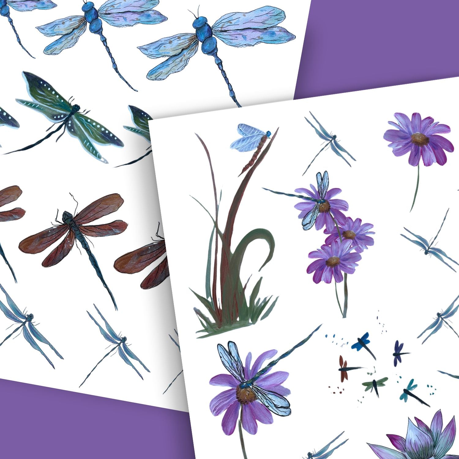 Dragonfly Dreams Rub on Transfer-Collaboration Bundle-Essential Stencil