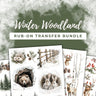 Winter Woodland Rub-on Transfer Bundle