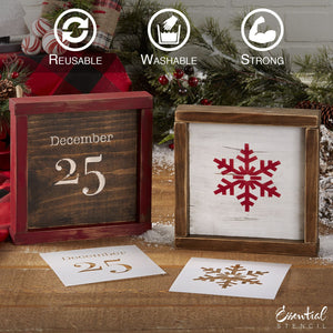 Small stencils for Christmas Decor | December 25th, snowflake stencils