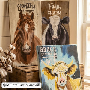Cow Portraits-Rub-on Transfer-Essential Stencil
