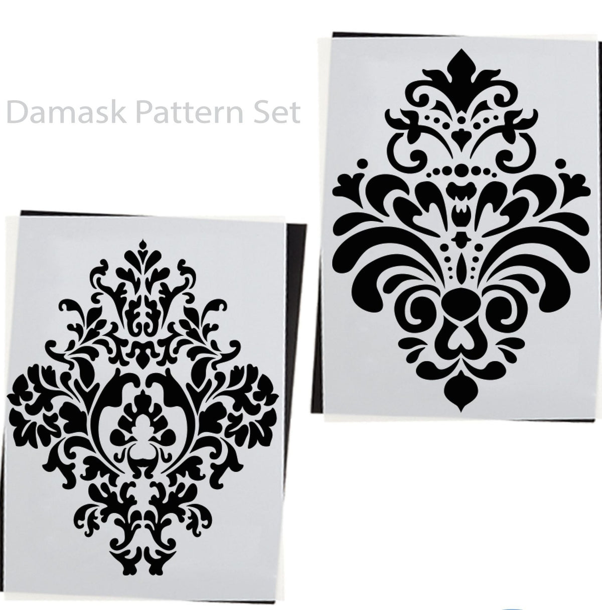 Damask Pattern 2PK Reusable Stencils Essential Stencil
