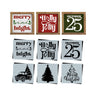 December 25 Mini Sign Stencils (6 pack)