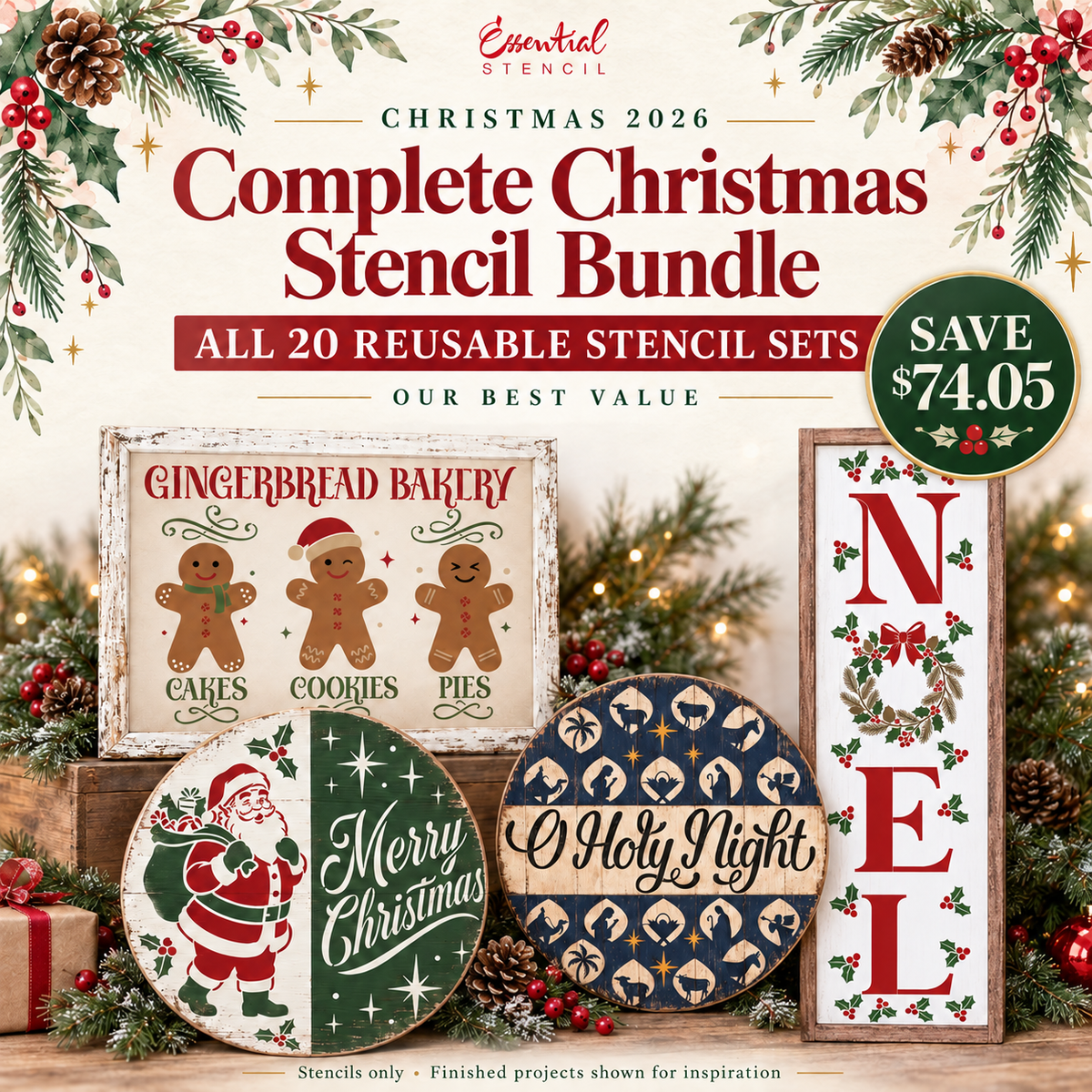 Christmas 2026 Complete Stencil Bundle