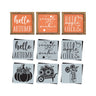 Fall Farmhouse Mini Sign Stencils (6 Pack)