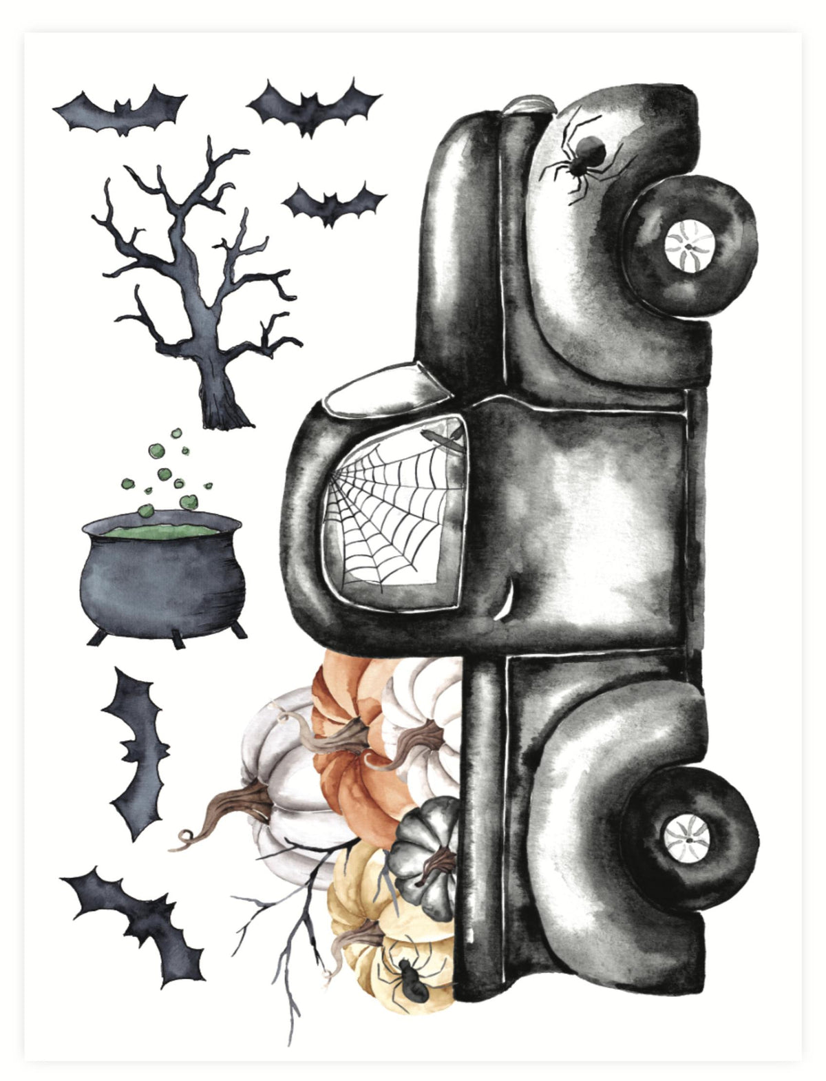 Halloween Gnomes and Truck Rub-on Transfer-Rub-on Transfer-Essential Stencil