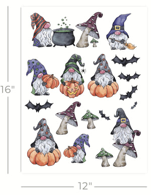 Halloween Gnomes and Truck Rub-on Transfer-Rub-on Transfer-Essential Stencil