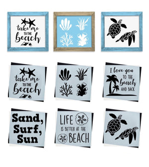 Beach Mini Stencil Set (6 Pack)-Summer-Essential Stencil
