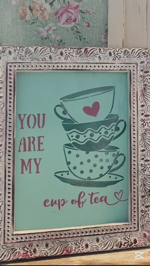 My Cup of Tea Mini Sign Stencil (3pk)