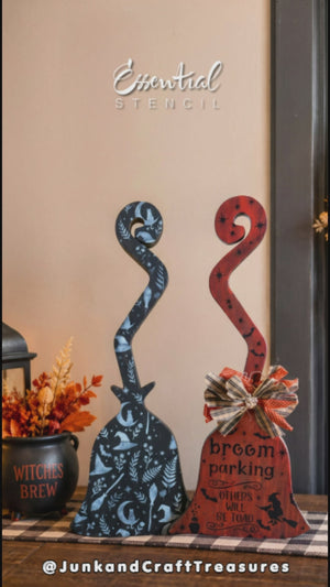 Broom Parking Stencil Set