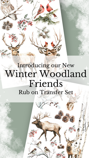 Winter Woodland Friends Rub-on Transfers