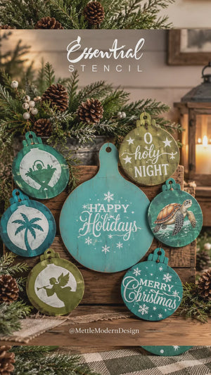 Holiday Christmas Ornament Stencil
