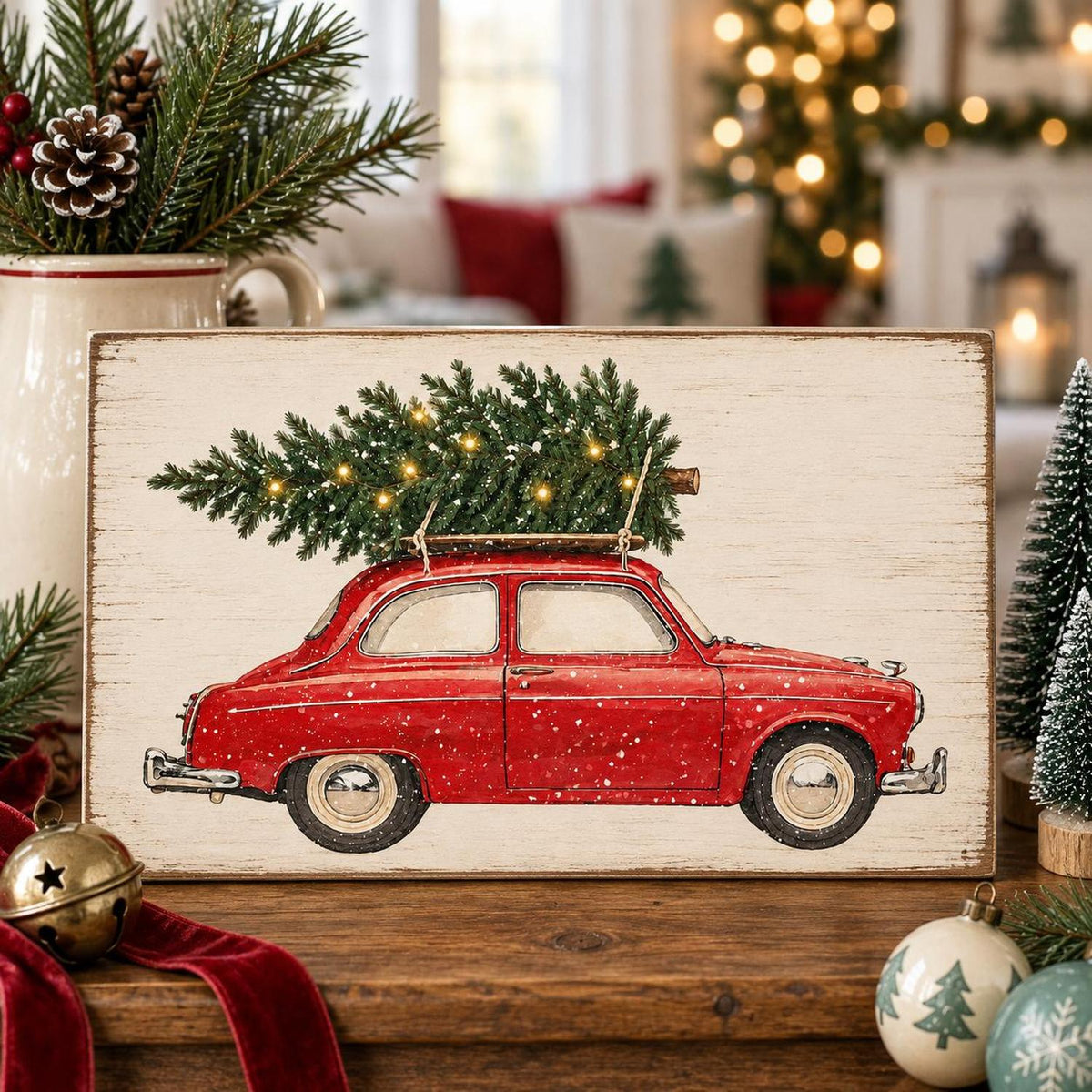 Retro Christmas Rub-on Transfer Set | Essential Stencil