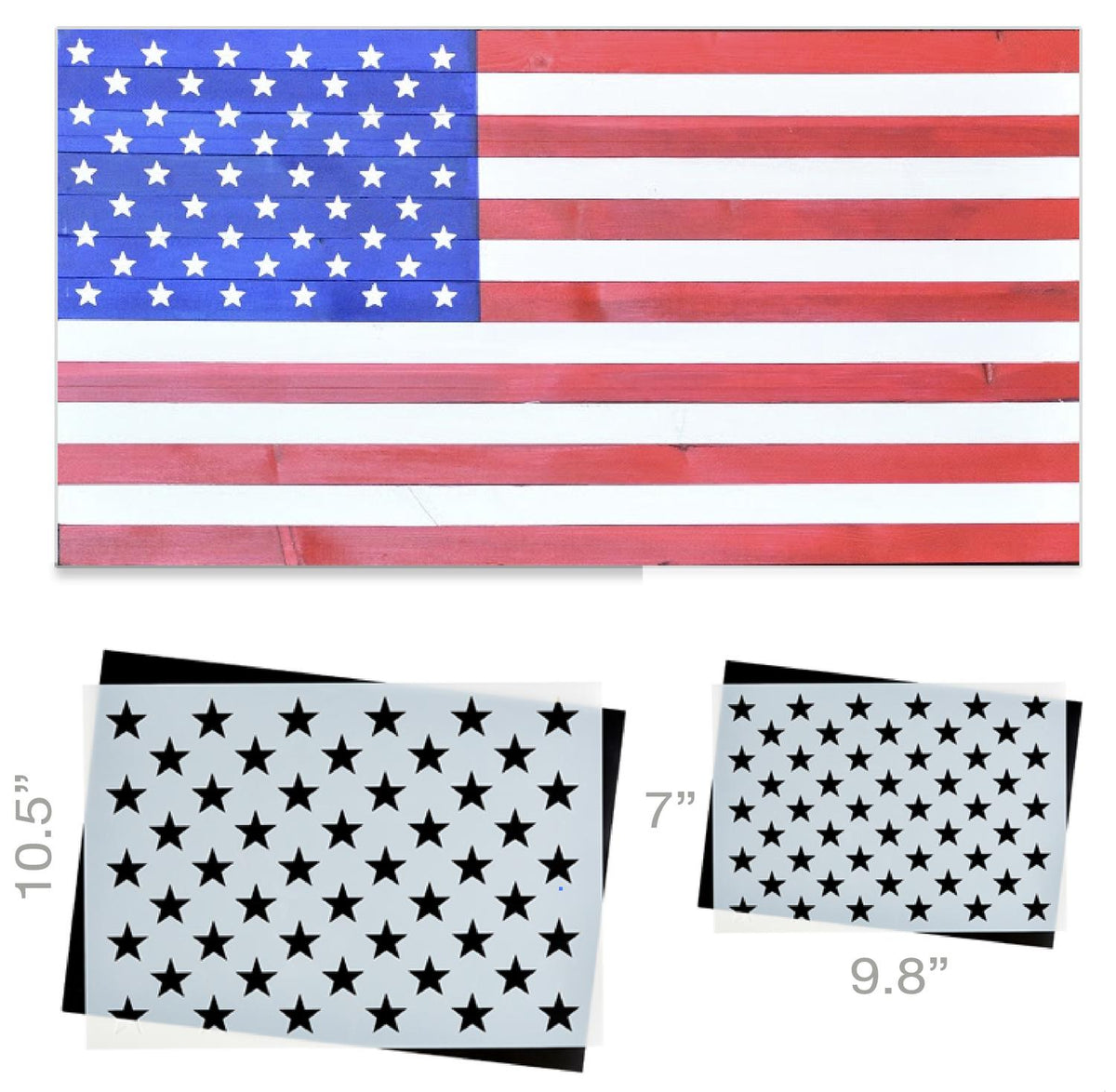 50 Star Stencil set for American Flag Sign (2 sizes) Essential Stencil