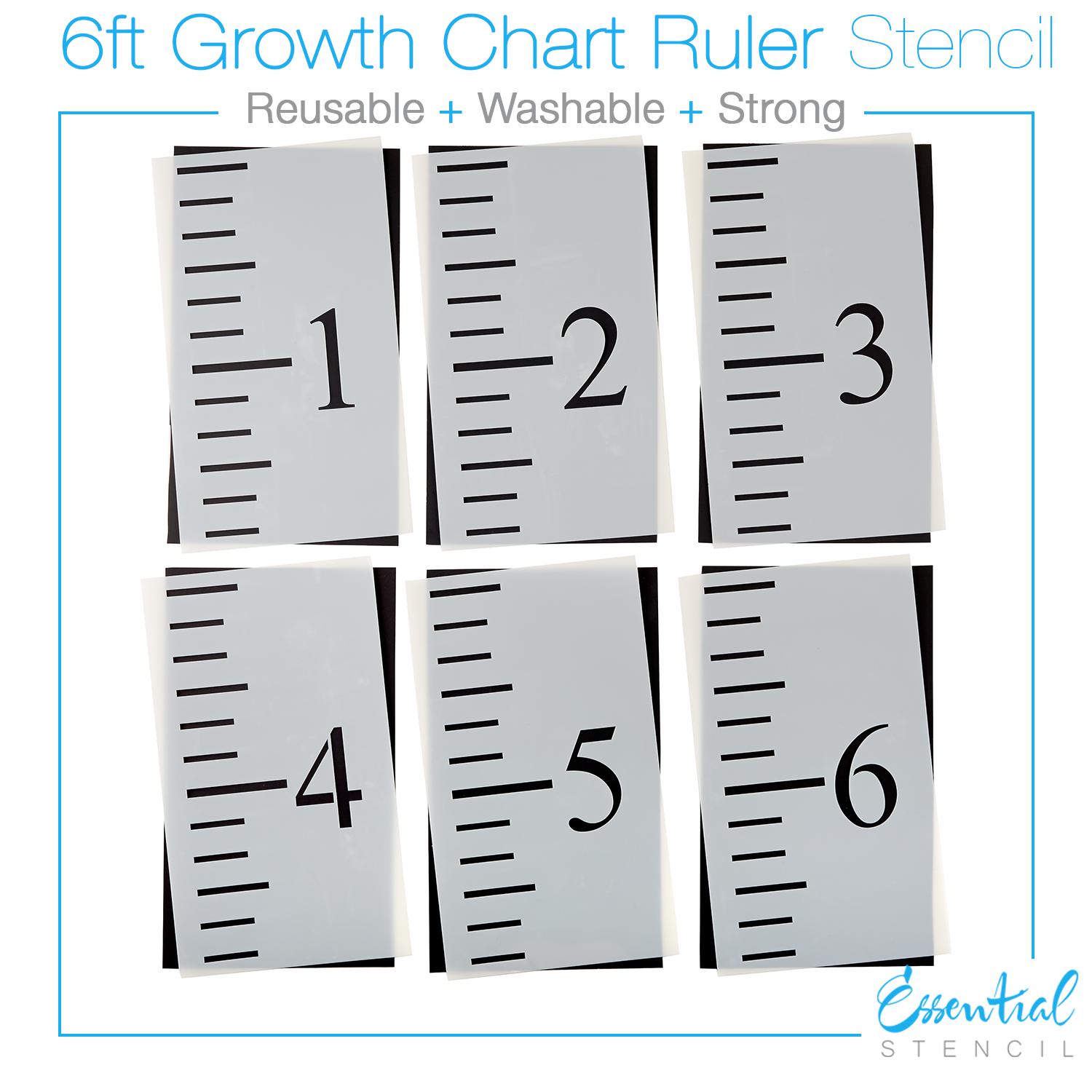 7 Feet Growth Chart Ruler Stencil Baby Kids Height Growth Chart Reusable  Temp
