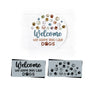 Welcome Dogs Round Sign Stencil