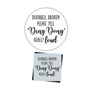 Doorbell Broken Sign Stencil-Pattern-Essential Stencil