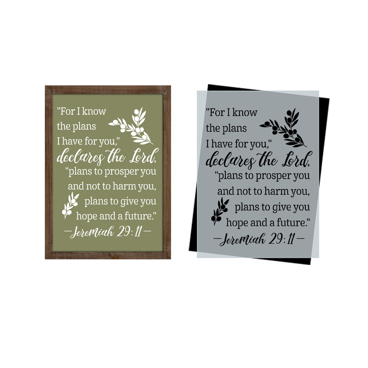 Jeremiah 29:11 Sign Stencil-Pattern-Essential Stencil