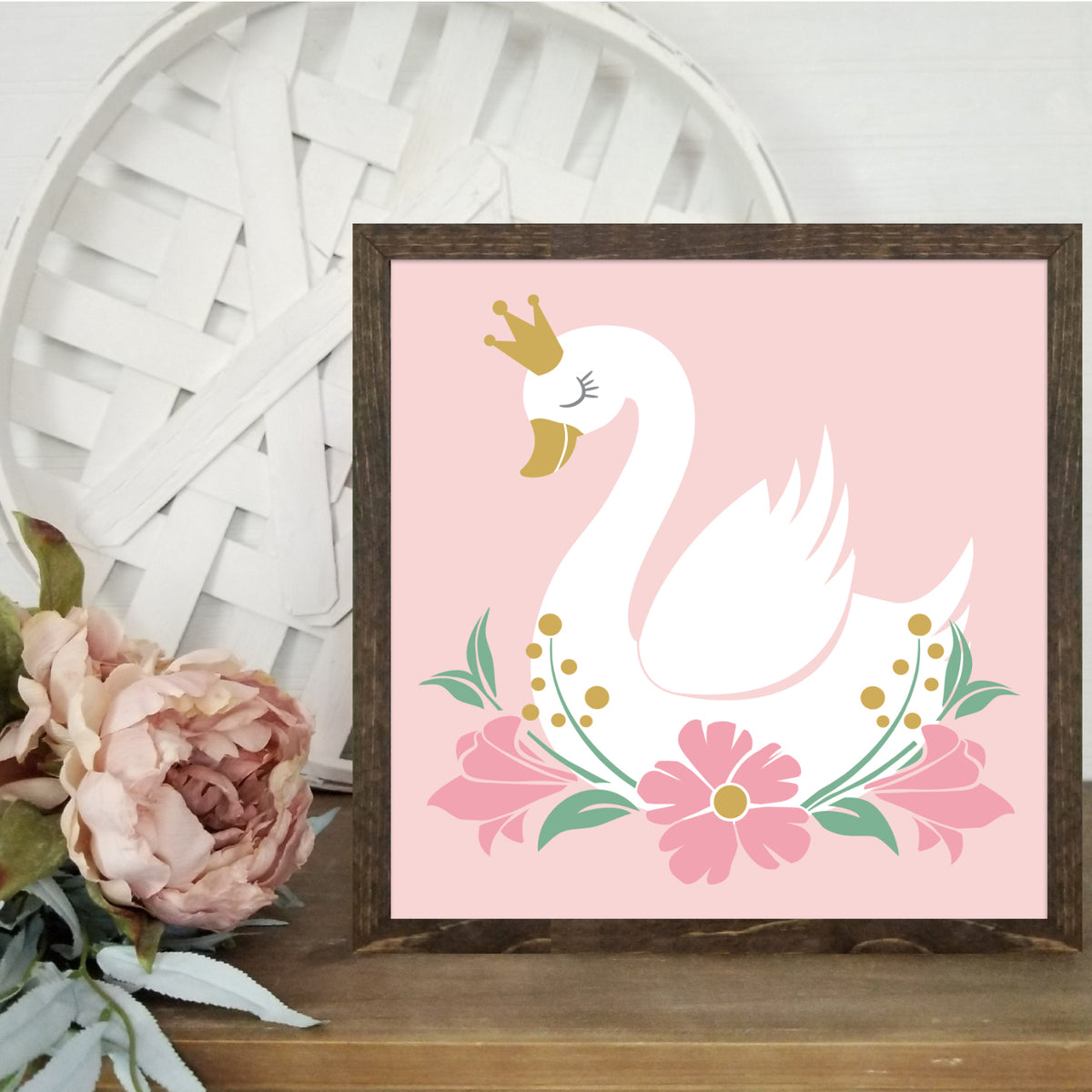 "Swan Princess" Sign Stencil (1pc) + Bonus-Summer-Essential Stencil