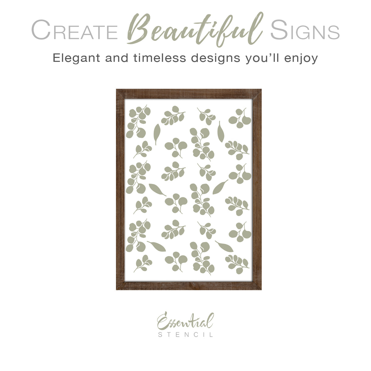 Eucalyptus Pattern-Pattern-Essential Stencil