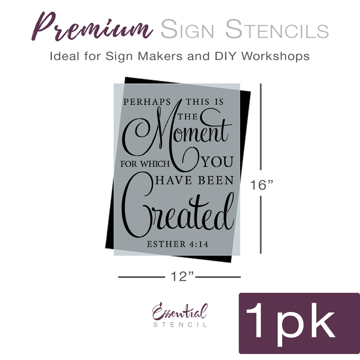 Esther 4:14 Sign Stencil-Stencil-Essential Stencil