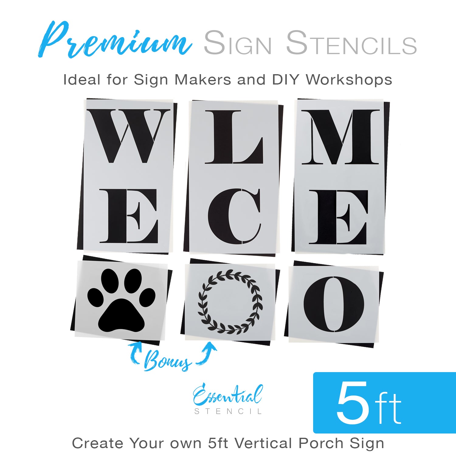 WELCOME STENCIL - Create a WELCOME SIGN Yourself - Porch Stencil