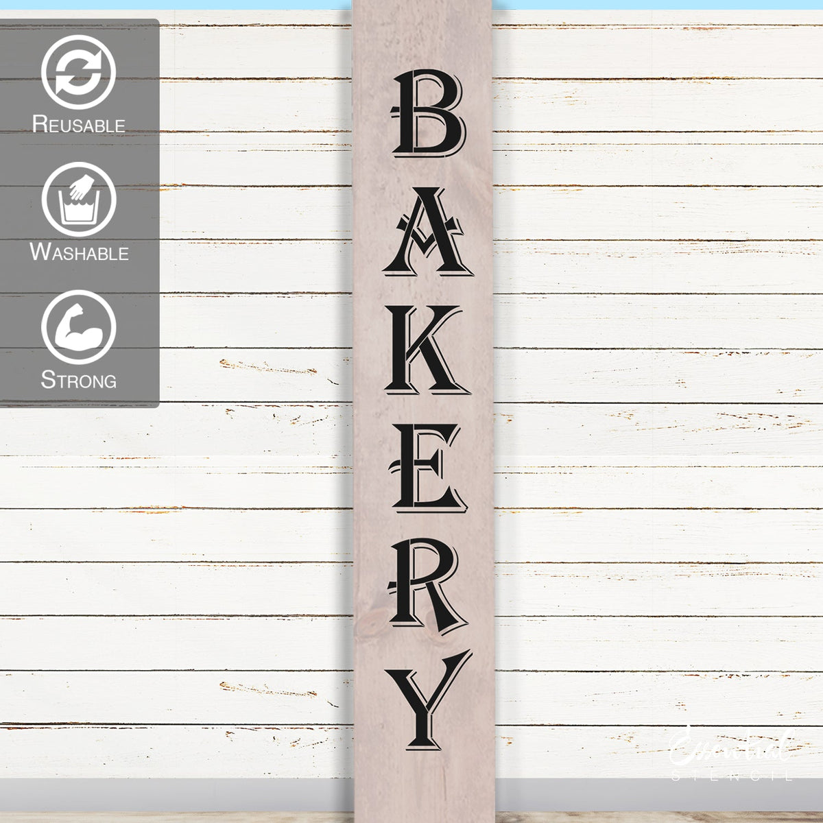 DIY reusable rustic farmhouse five inch Algerian letter set, 5in shadow font alphabet letter set, DIY farmhouse porch sign stencils