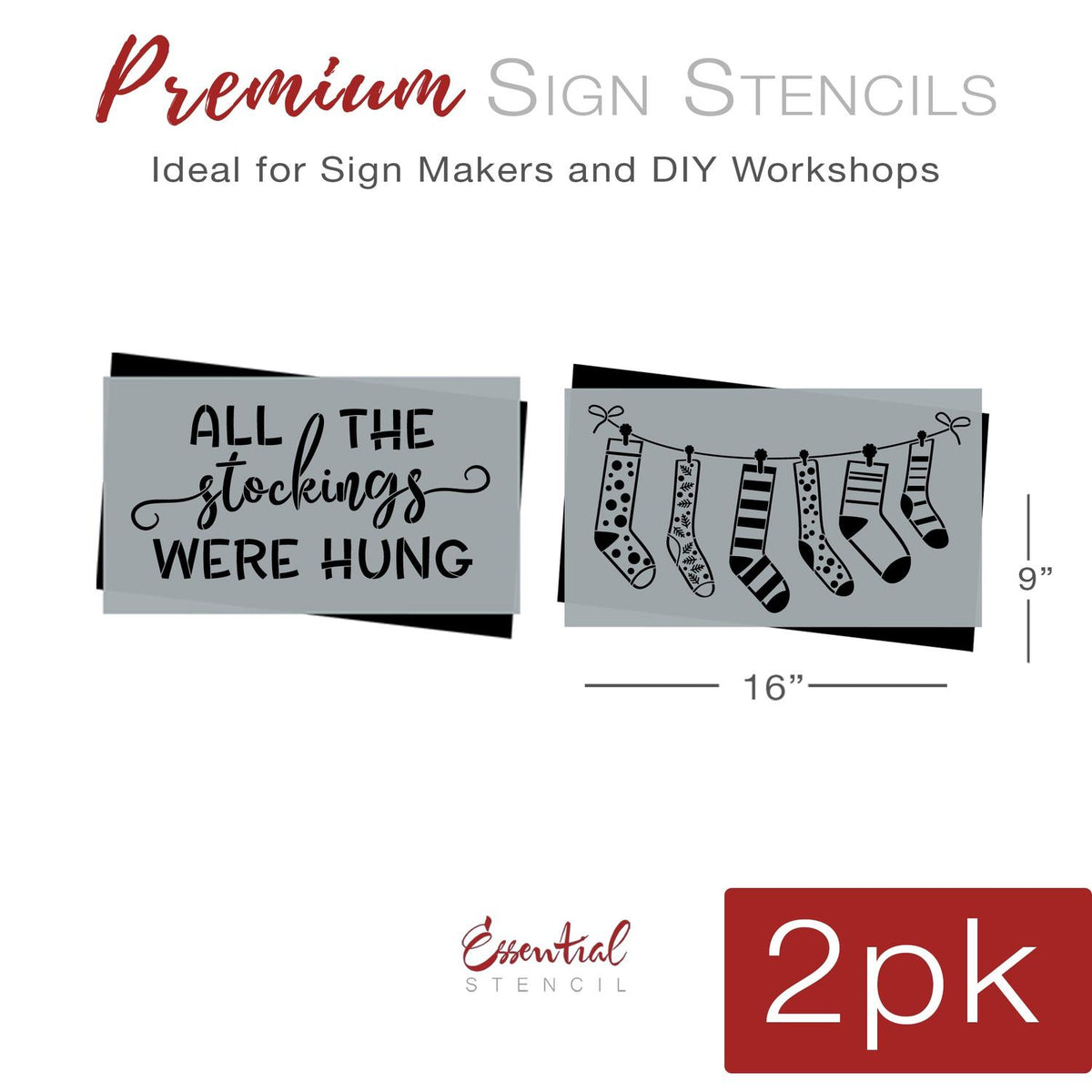 DIY reusable Christmas stencils for painting wood signs, all the stockings were hung stencil, hanging stockings stencils, stocking silhouette
