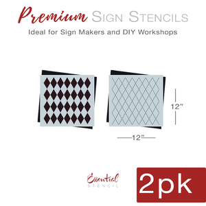 Argyle Pattern Stencil Set (2 pack)-Christmas-Essential Stencil