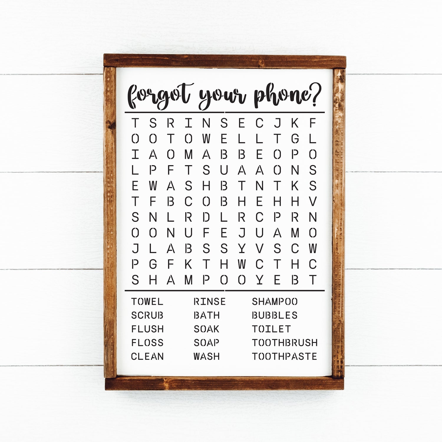 Bathroom Word Search Sign Stencil-Home-Essential Stencil
