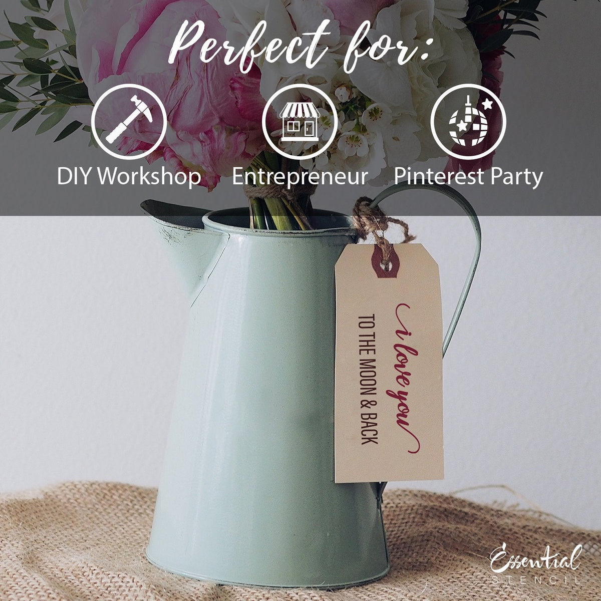 Be My Valentine Mini Tag Stencil Set (3 Pack)-Valentine-Essential Stencil