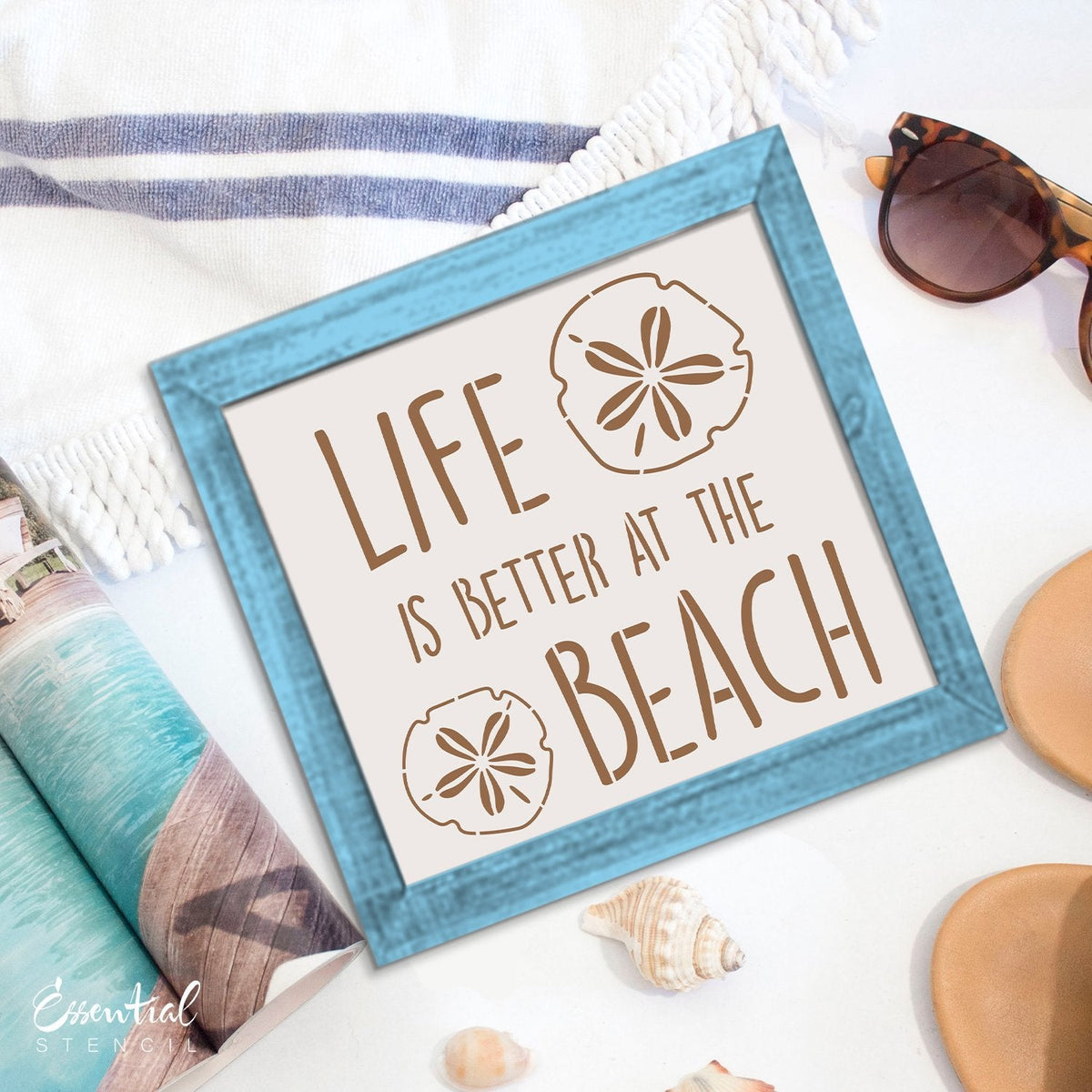 Beach Sayings Small Sign Stencil Set (6 Pack) | Essential Stencil