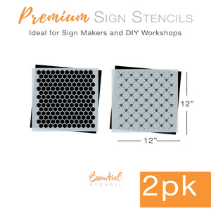 Bee Trellis and Honeycomb Pattern (2 pack)-Spring-Essential Stencil