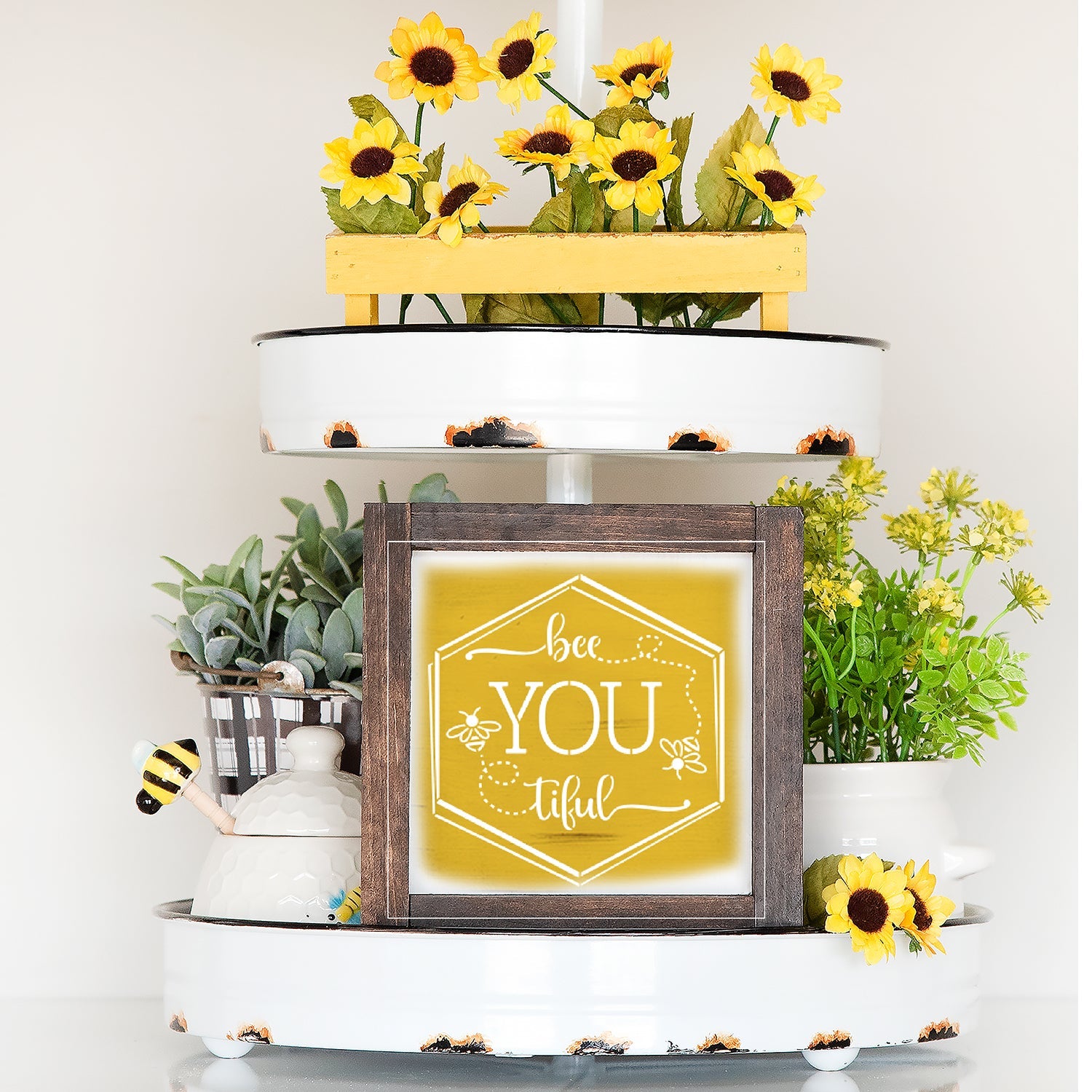 Bee you tiful Mini Sign Stencils (6 Pack) + Bonus-Spring-Essential Stencil