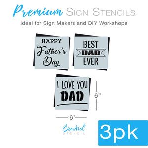 DIY reusable Happy Father's Day mini wood sign stencils, diy fathers day craft ideas , fathers day diy gift ideas, Happy Faher's Day wood sign stencil, best dad ever sign stencil, i love you dad sign stencil