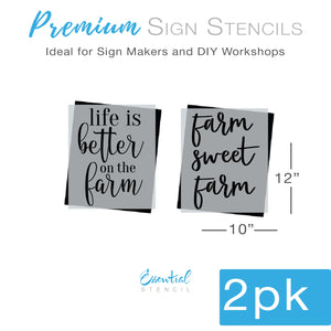Better on the Farm Stencil Set (2 Pack)-Farmhouse-Essential Stencil