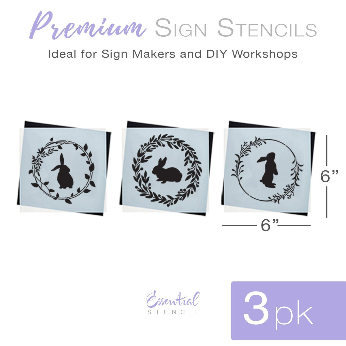 reusable Easter bunny wreath stencils diy farmhouse signs