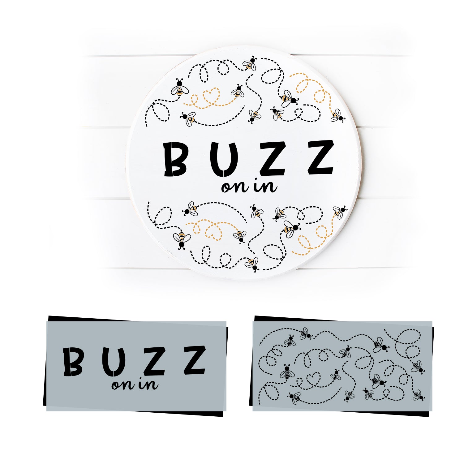 Buzz on in Stencil Set (2 Pack) | Spring Collection - Essential Stencil
