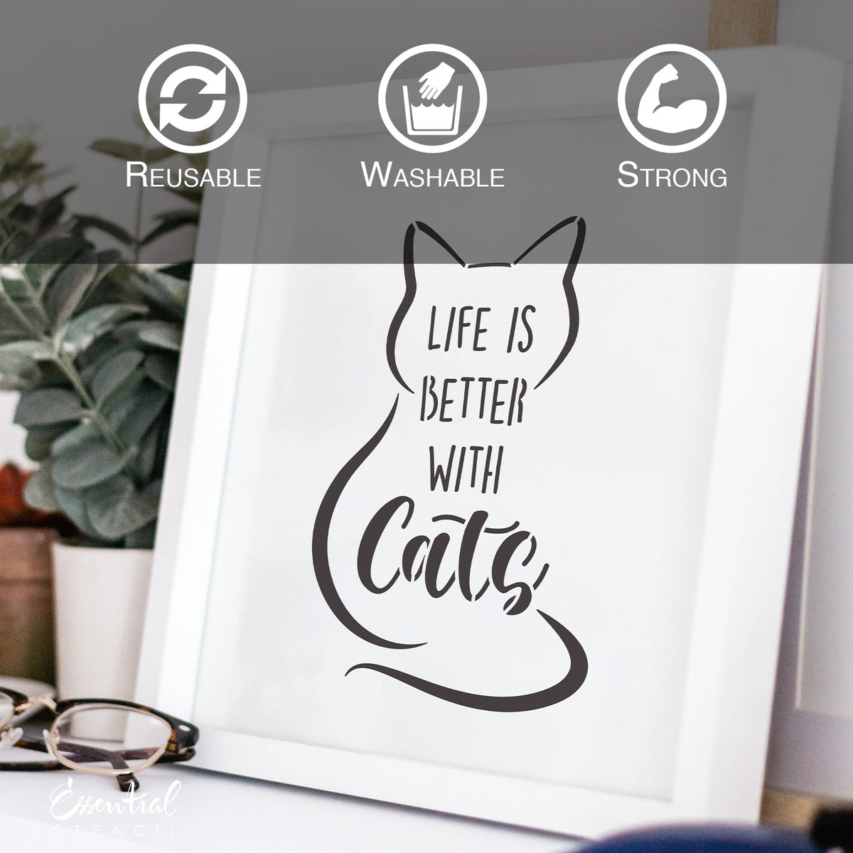 diy reusable pet stencils, mini wood cat sign stencils, mini home cat signs, you me and the cats sign stencil, life is better with cats sign stencil, my children purr sign stencil, cat paws sign stencil, you had me at meow sign stencil, cat whiskers stencil, I heart my cat sign stencil, cat home sweet home sign stencil, one cat short of crazy sign stencils,