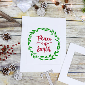 DIY reusable farmhouse Christmas template, reusable farmhouse Christmas sign stencil, Christmas stencils, diy Christmas home decor, Christmas Angel silhouette template, Oh, hear the angel voices! sign stencil, Peace on earth sign stencil