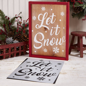 Let it snow reusable stencil
