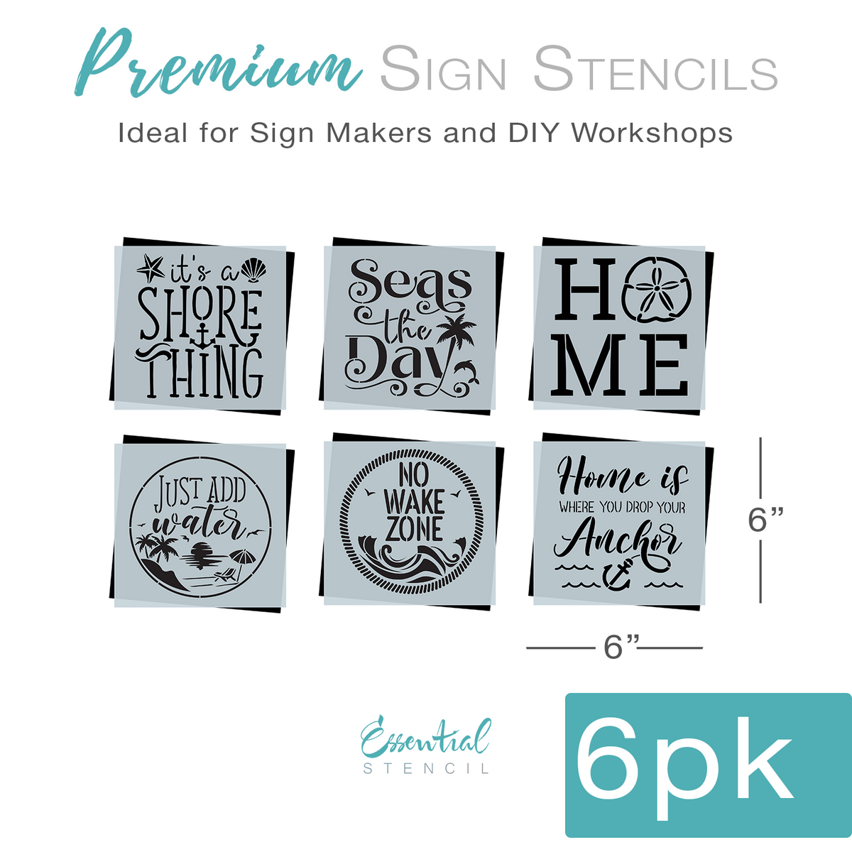 diy reusable mylar stencils, summer stencils, diy summer home decor, it's a shore thing reusable mylar stencil, seas the day wood sign stencil, HOME with sand dollar stencil, just add water sign stencil, no wake zone reusable mylar stencil for wood signs, home is where you drop your anchor wood sign stencil, wood sign stencils, fabric stencils